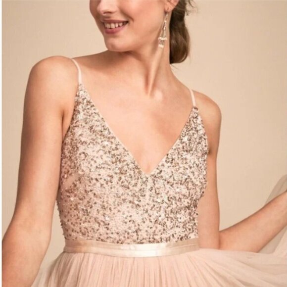 Dresses & Skirts - NWT Anthropologie BHLDN Avery Gown Strappy Beaded Bridesmaid